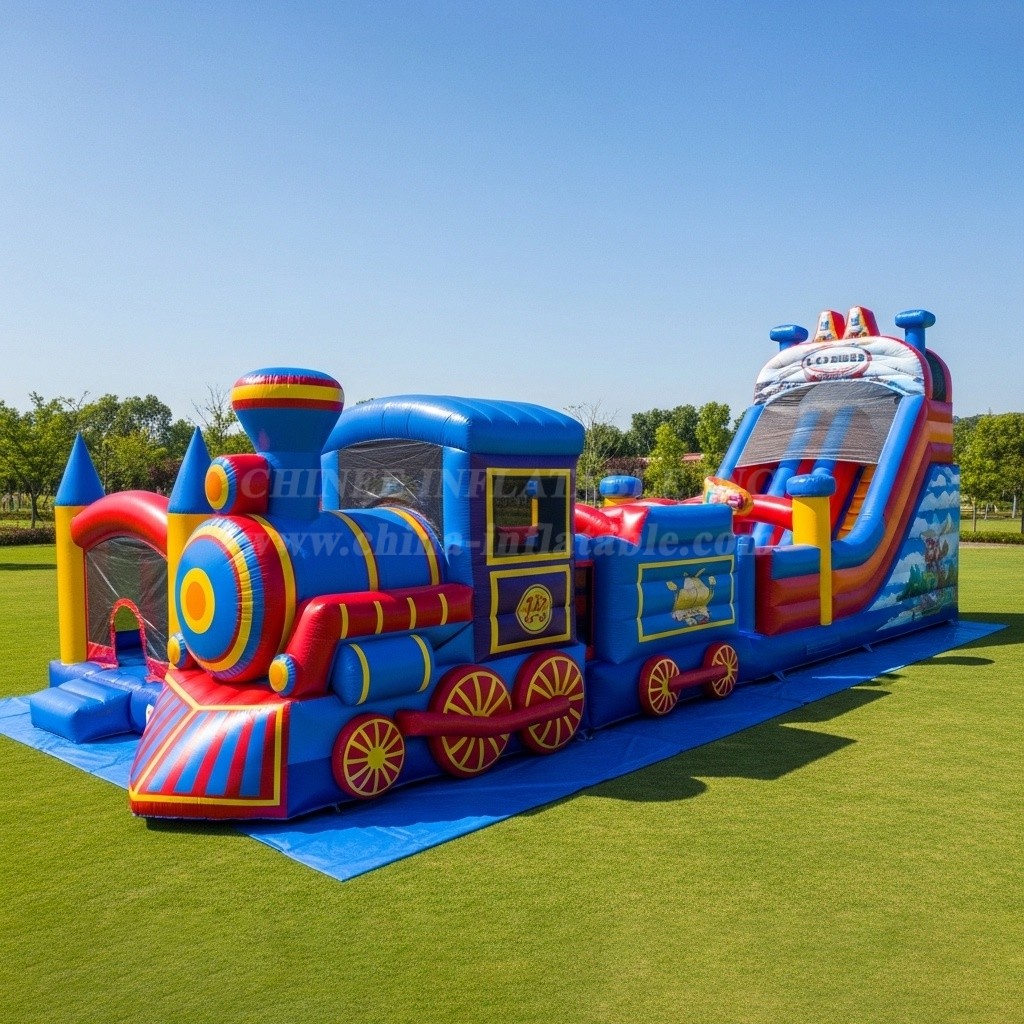 T6-6317 Train Theme Inflatable Playground
