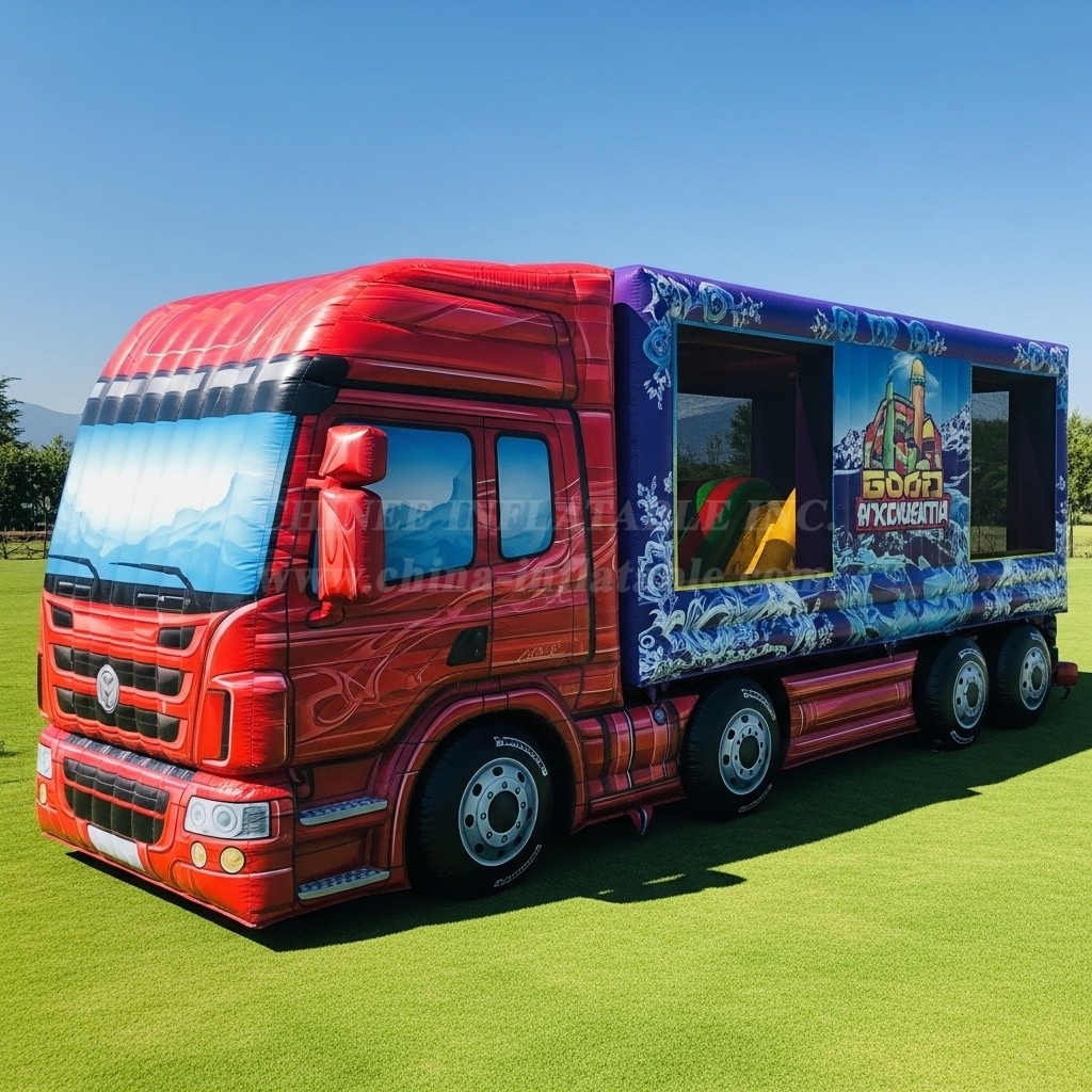 T6-6324 Monster Trucks Theme Inflatable Playground