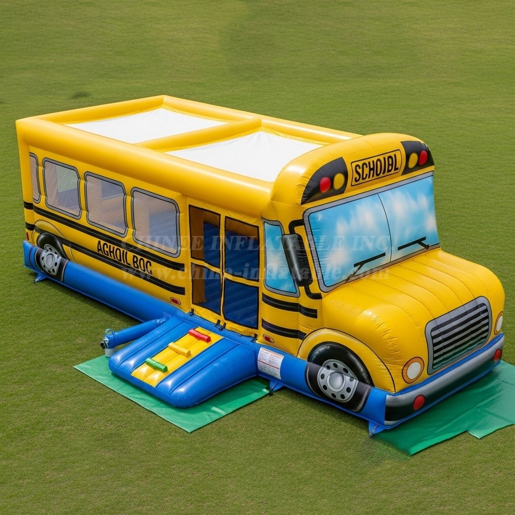 T6-6326 Bus Theme Inflatable Playground