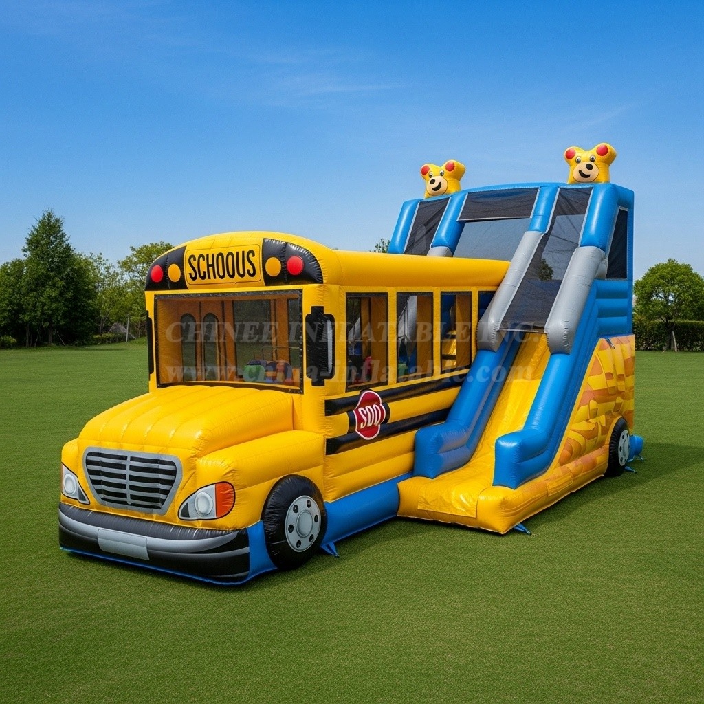 T6-6330 Bus Theme Inflatable Playground