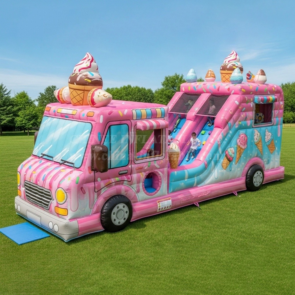 T6-6331 Food Trucks Theme Inflatable Playground