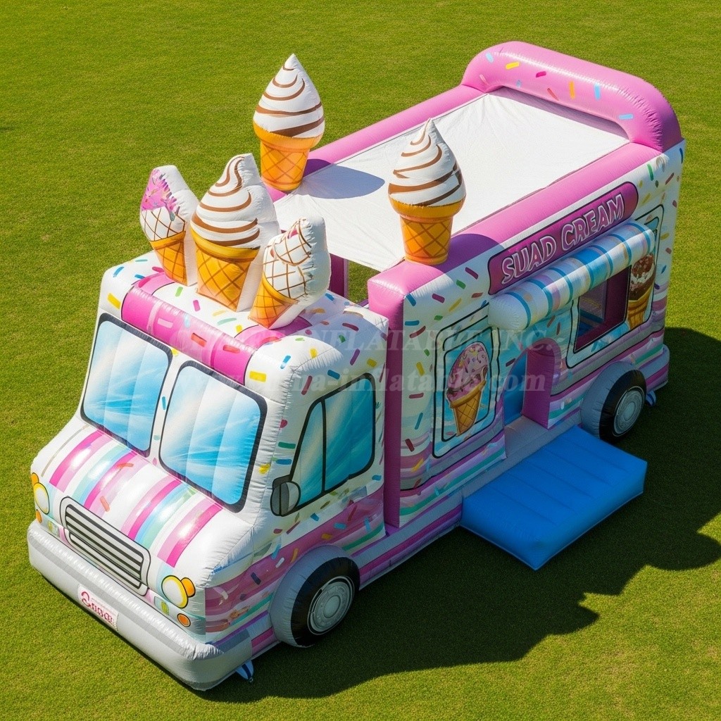 T6-6332 Food Trucks Theme Inflatable Playground