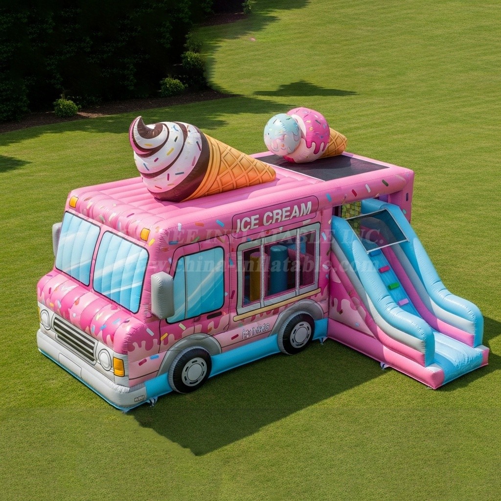 T6-6333 Food Trucks Theme Inflatable Playground