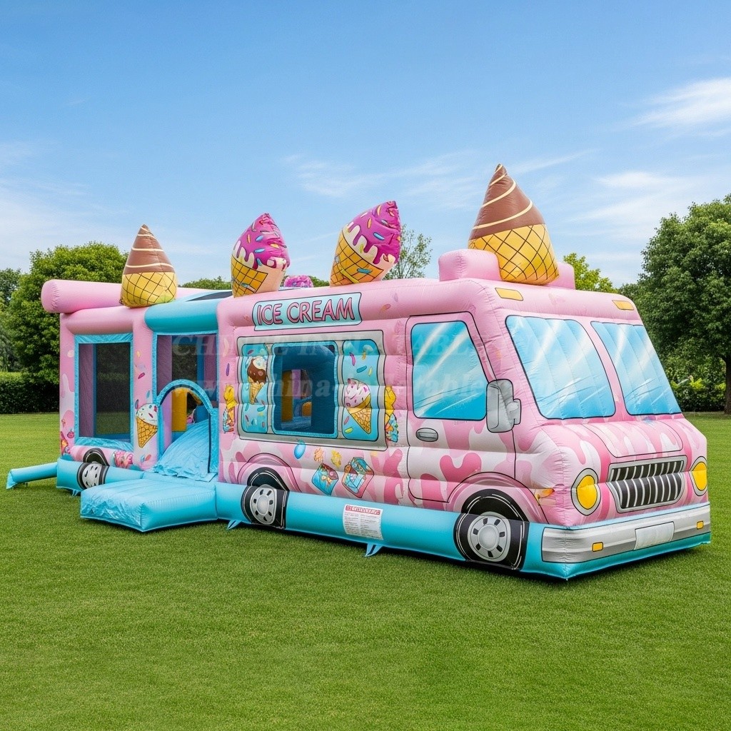 T6-6335 Food Trucks Theme Inflatable Playground