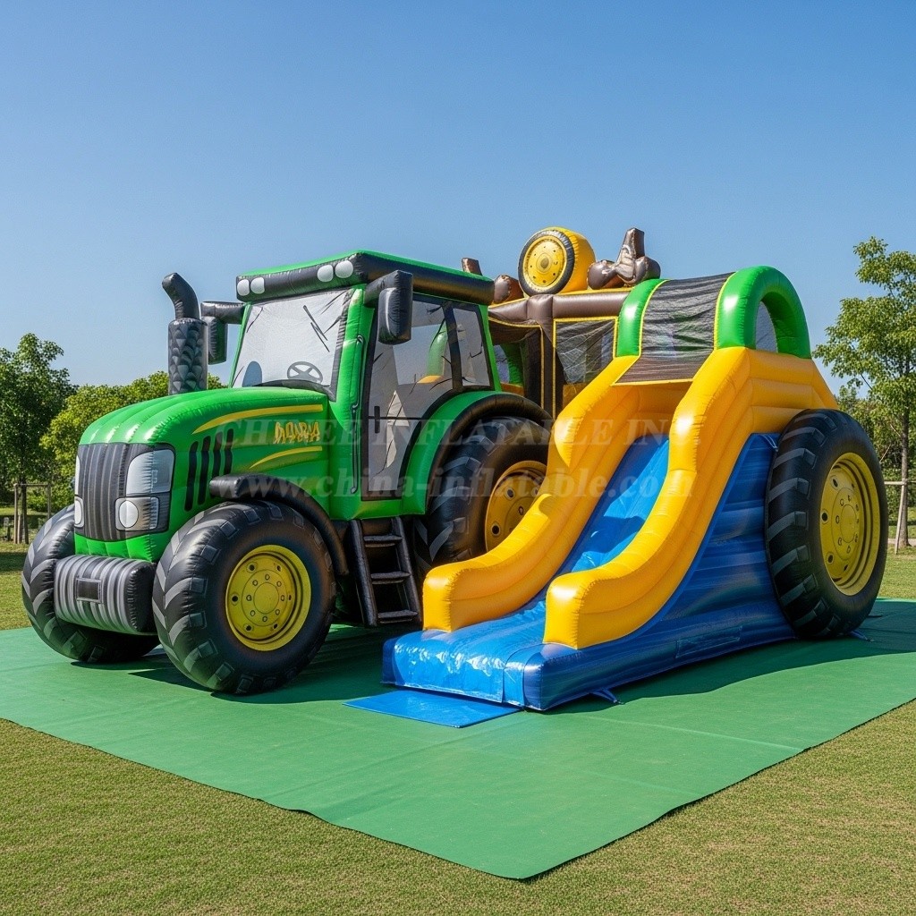 T6-6338 Monster Trucks Theme Inflatable Playground