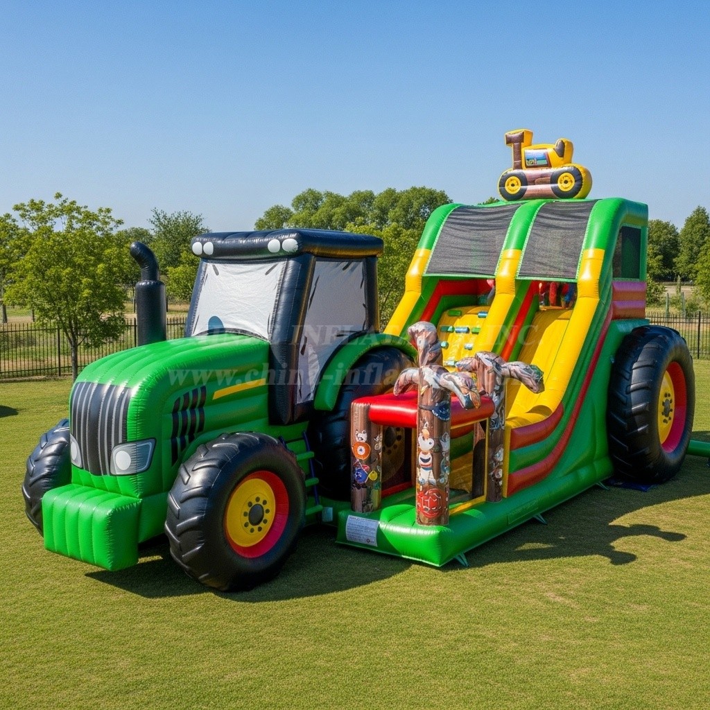 T6-6341 Monster Trucks Theme Inflatable Playground