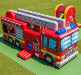 T6-6354 Firetruck Theme Inflatable Playground