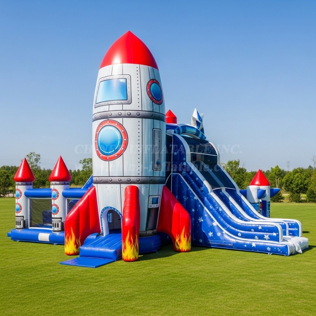 T6-6367 Rocket Theme Inflatable Playground