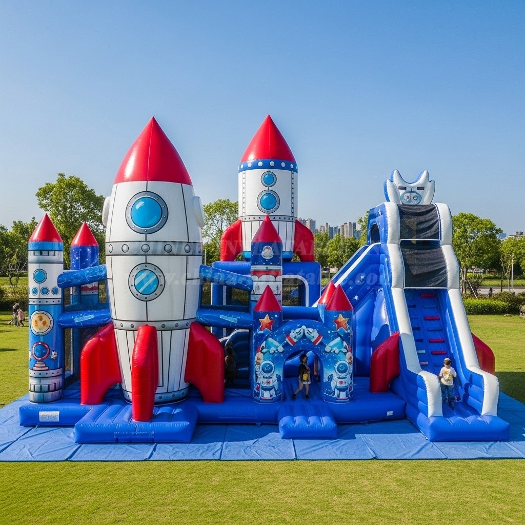 T6-6369 Rocket Theme Inflatable Playground
