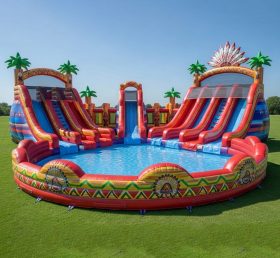 Pool3-227 American Indian Theme Pool Water Park