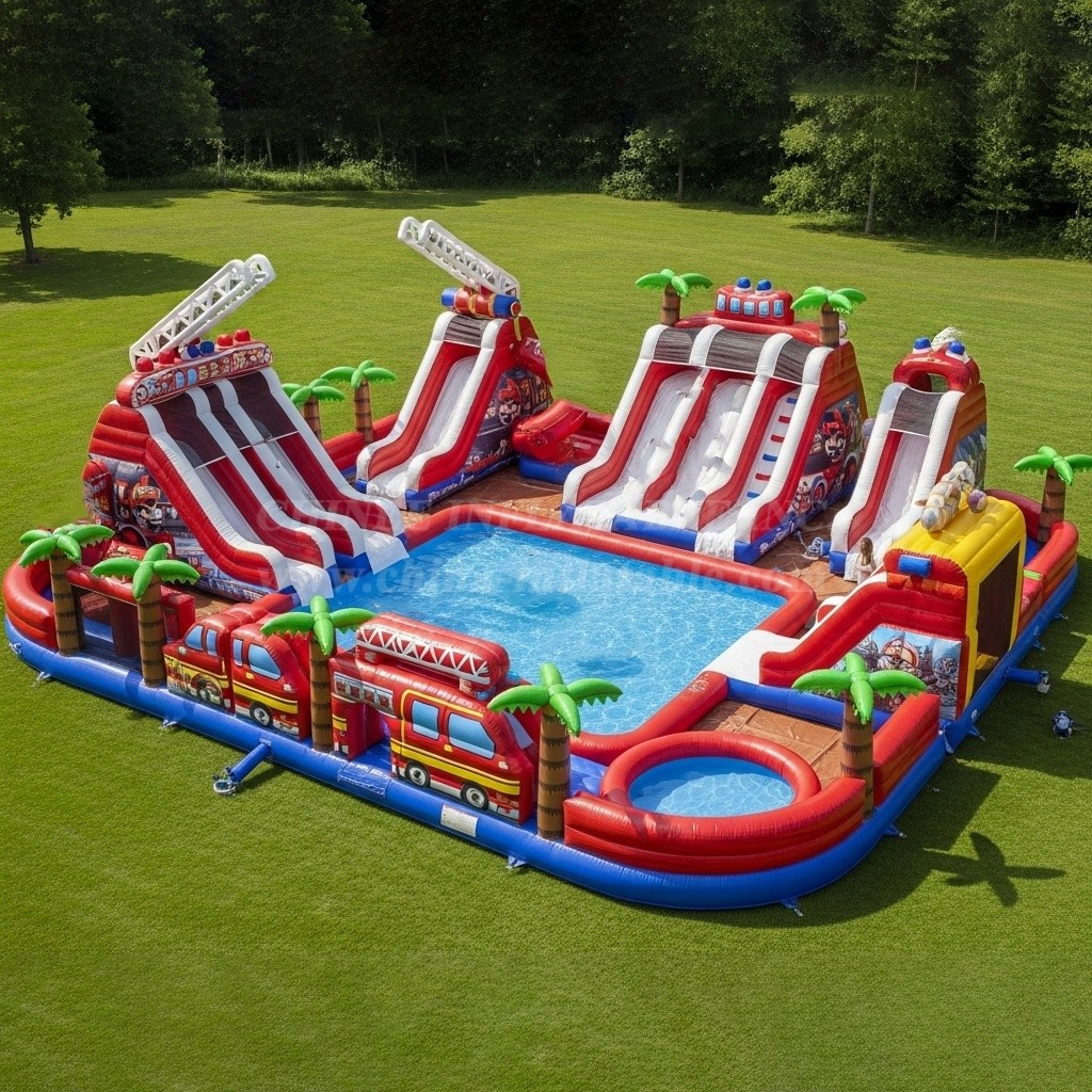 Pool3-280 Firetruck Theme Pool Water Park