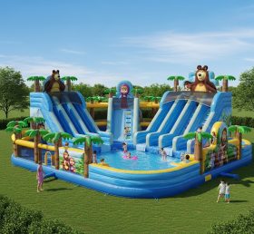 Pool3-308 Masha And The Bear Theme Pool Water Park