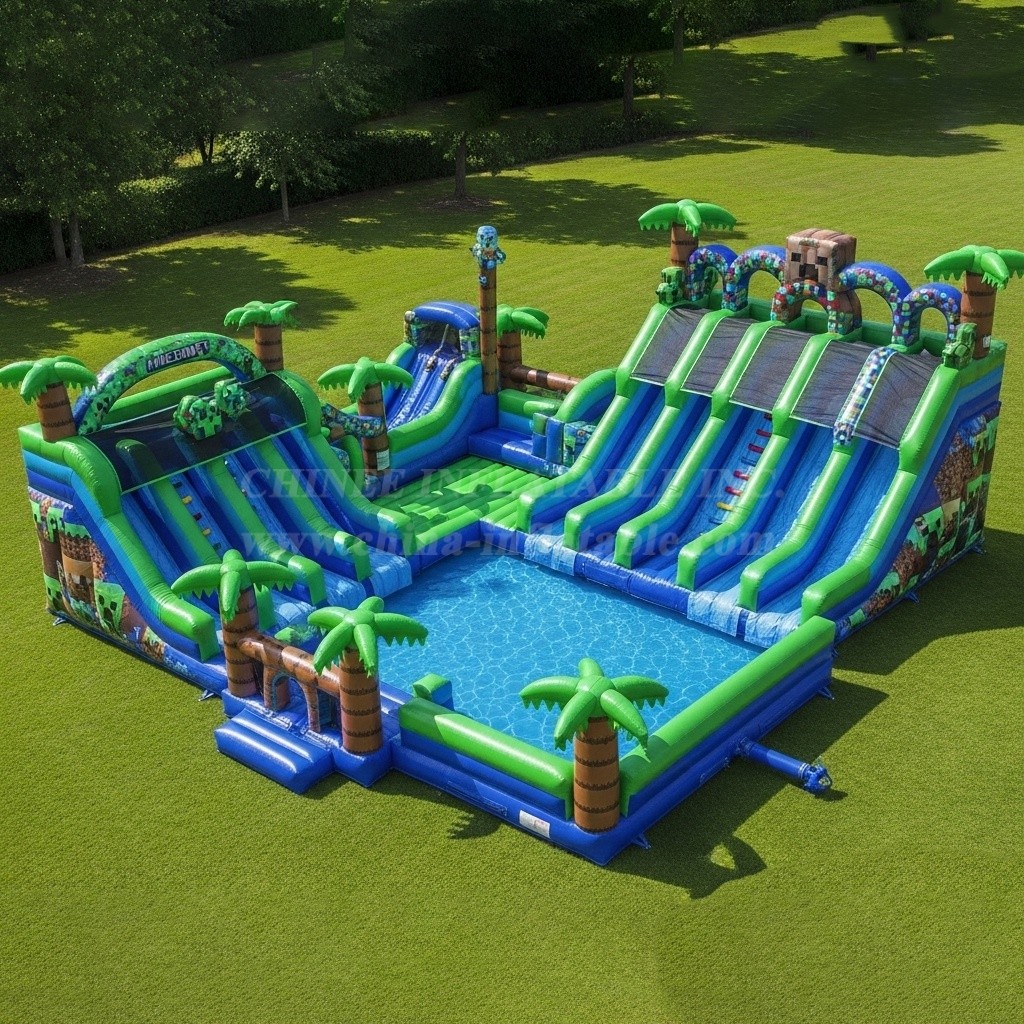 Pool3-315 Minecraft Theme Pool Water Park