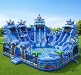 Pool3-369 Shark Theme Pool Water Park