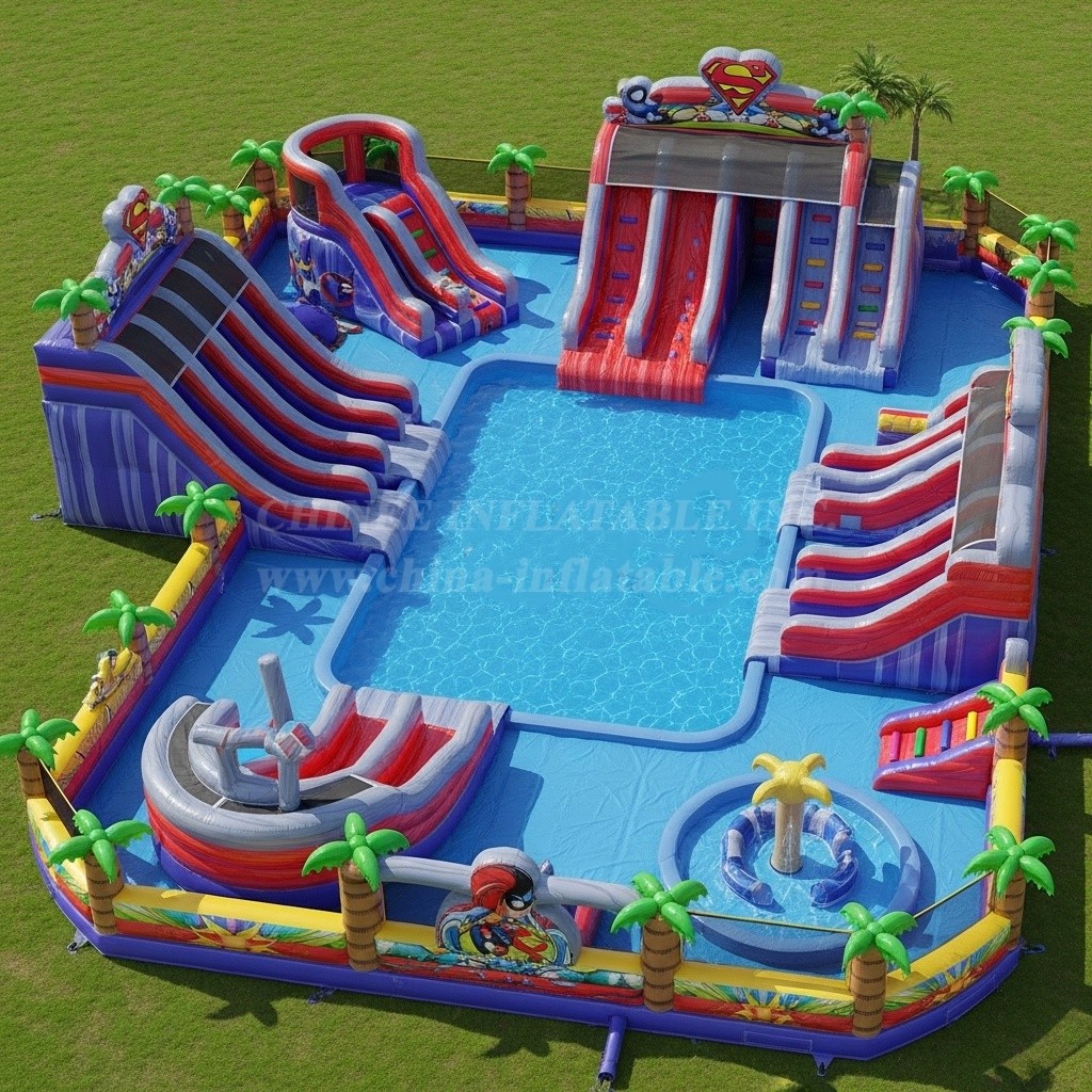 Pool3-386 Superhero Theme Pool Water Park