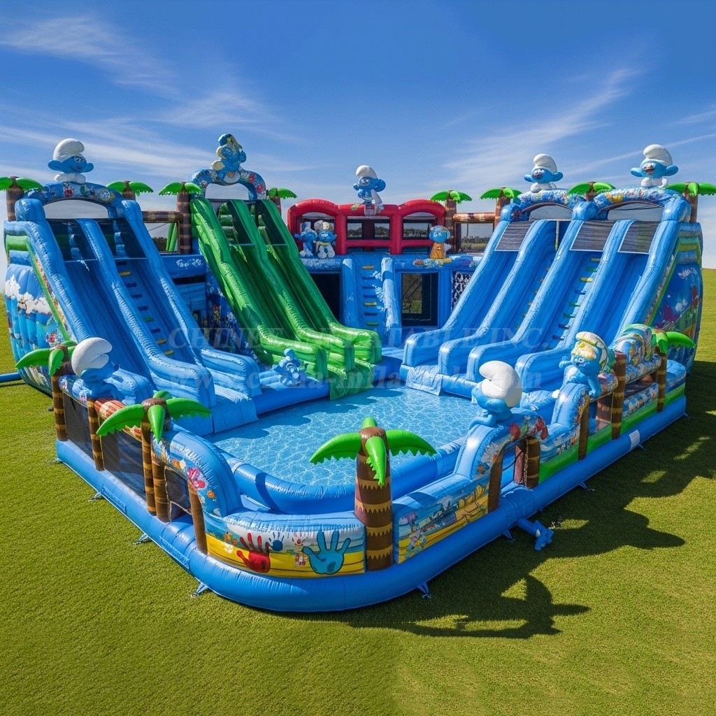 Pool3-401 The Smurfs Theme Pool Water Park