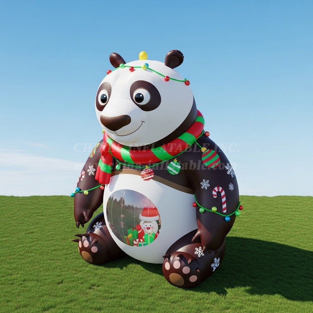 C1-736 Christmas Panda Christmas Inflatables