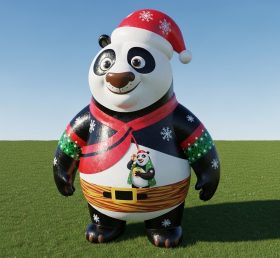 C1-738 Christmas Panda Inflatable Cartoon