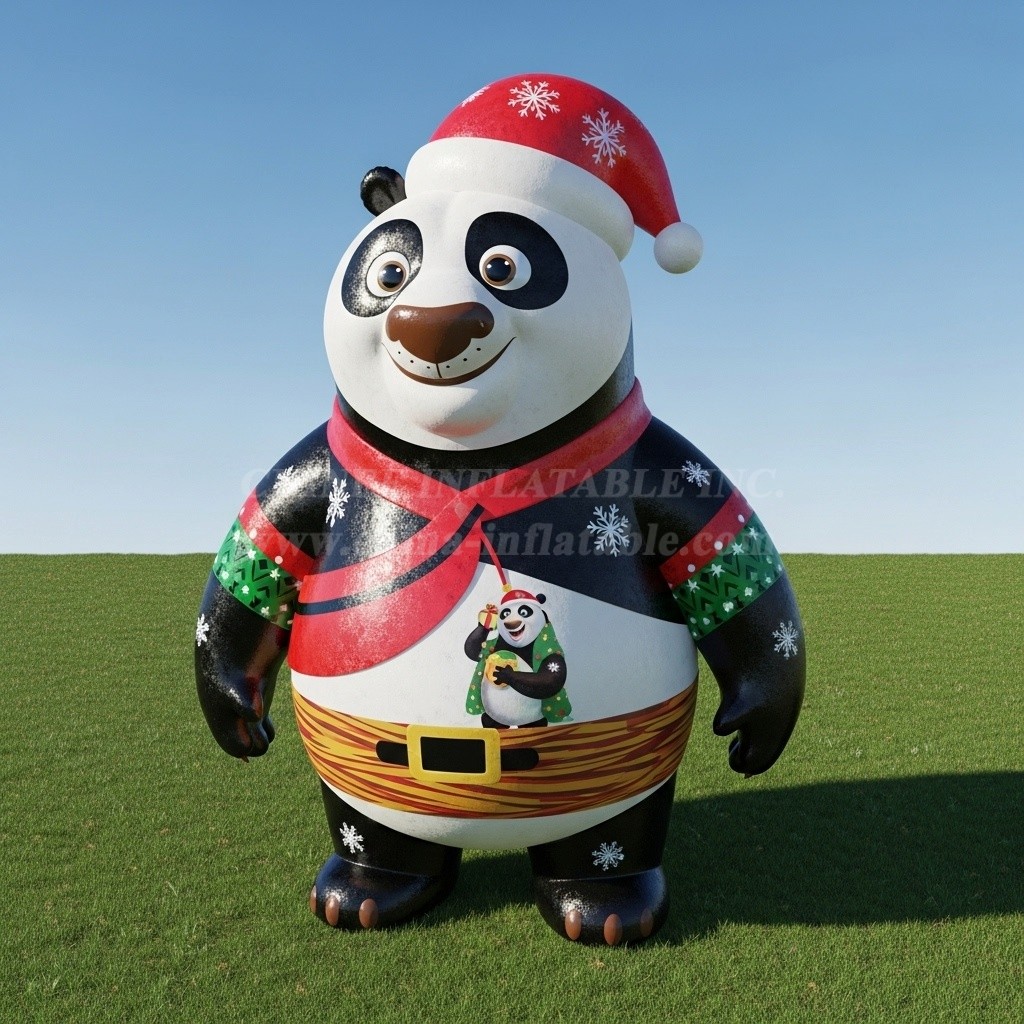 C1-738 Christmas Panda Inflatable Cartoon