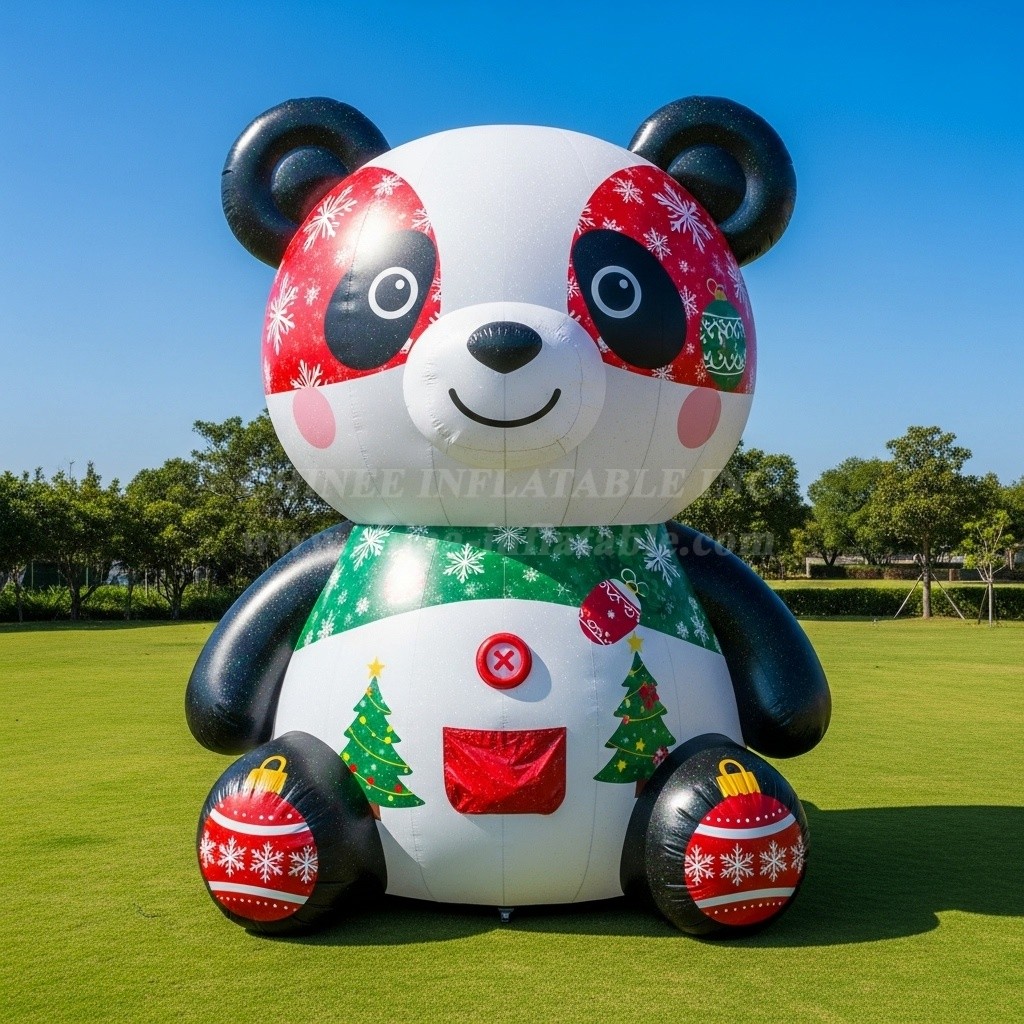 C1-741 Christmas Panda Inflatable Cartoon