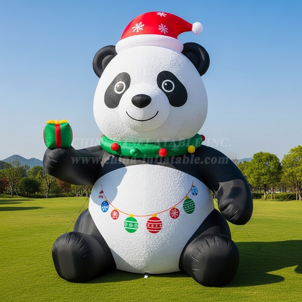 C1-743 Christmas Panda Inflatable Cartoons