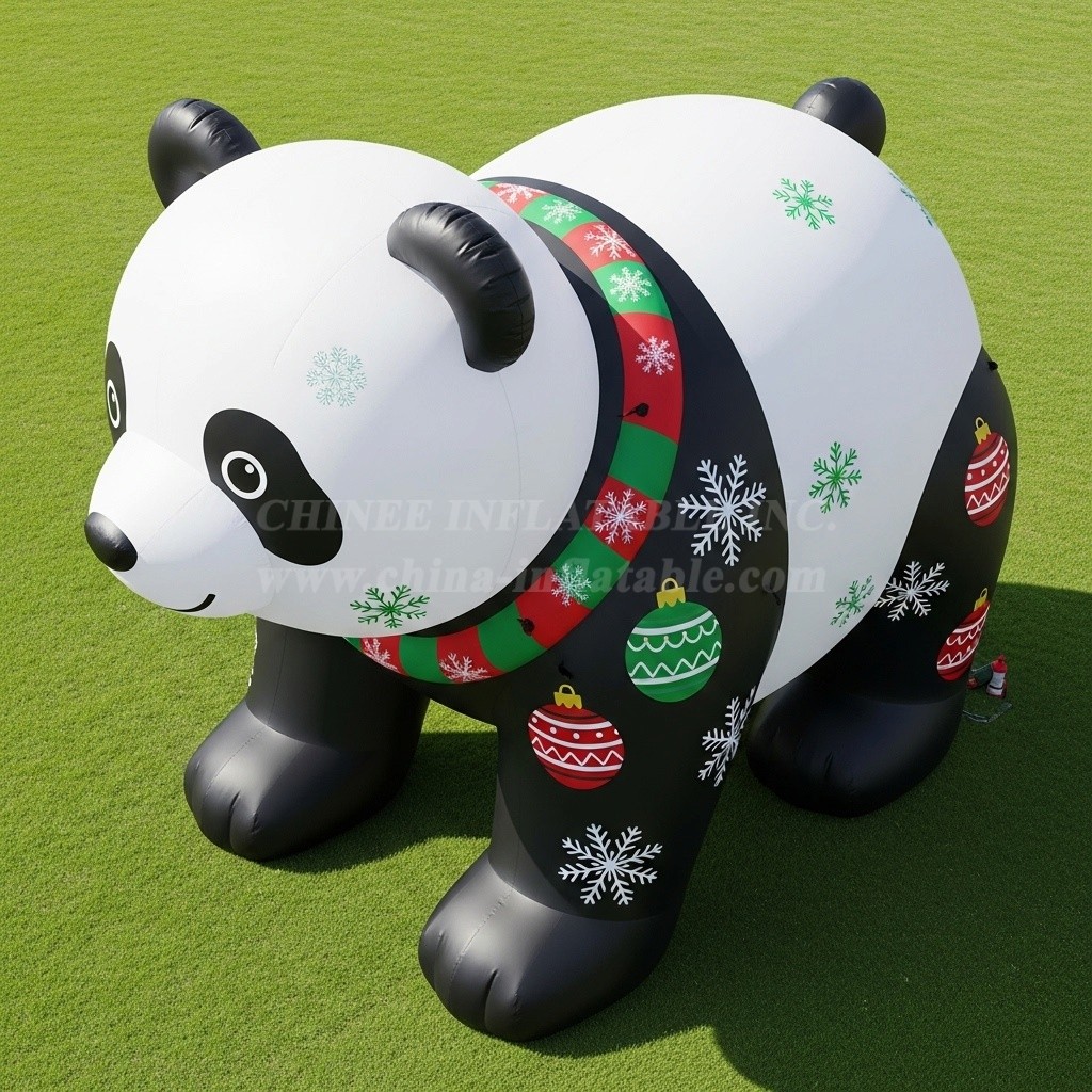 C1-744 Christmas Panda Inflatable Cartoons