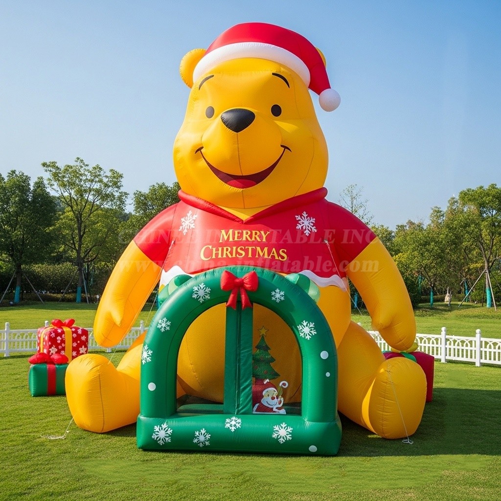 C1-746 Winnie the Pooh Christmas Inflatable Cartoon