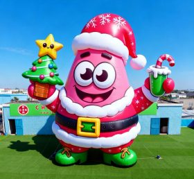 C1-804 Patrick Star Santa Claus Inflatable Christmas Decoration