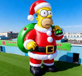 C1-806 Homer Simpson Santa Claus Inflatable Cartoon