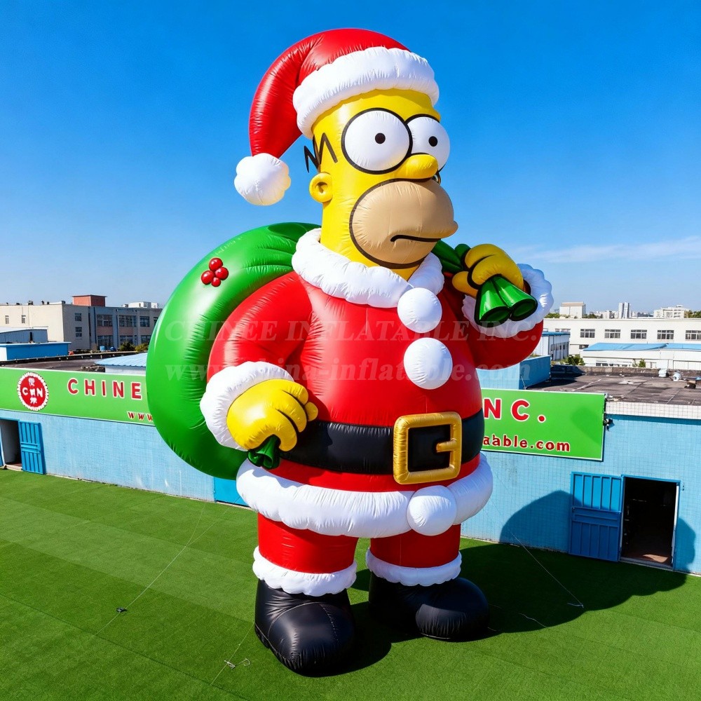 C1-806 Homer Simpson Santa Claus Inflatable Cartoon