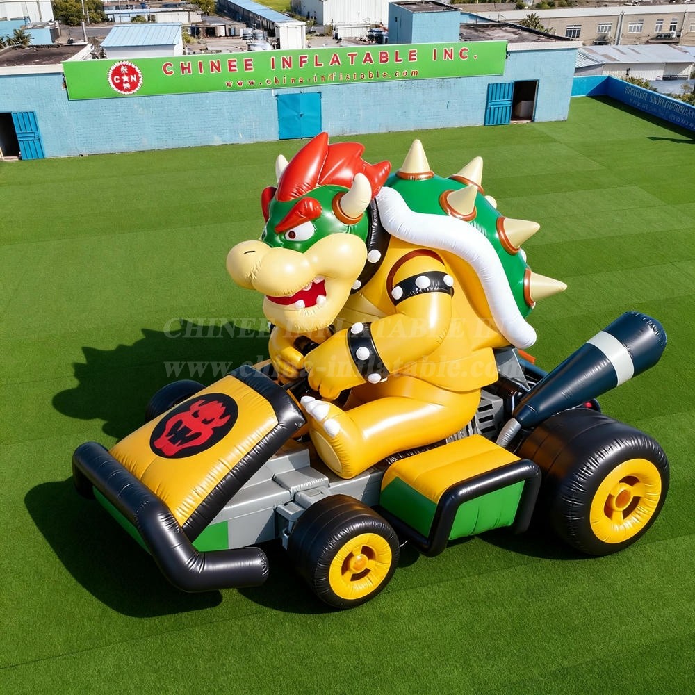 Cartoon3-013 Super Mario Bowser Racing Kart Inflatable Cartoons
