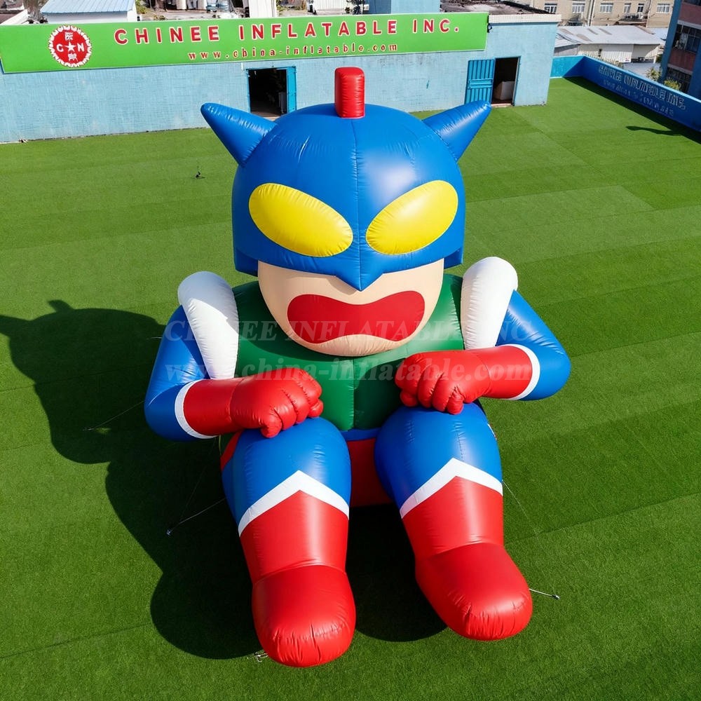 Cartoon3-037 Blue Robot Superhero Inflatable Cartoons