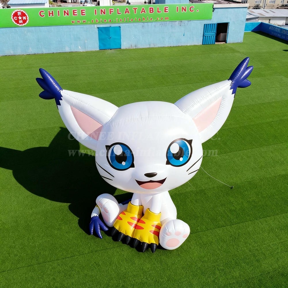 Cartoon3-054 Digimon White Cat Character Inflatable Cartoons
