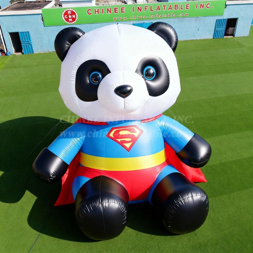 Cartoon3-153 Superman Panda Inflatable Cartoon Character