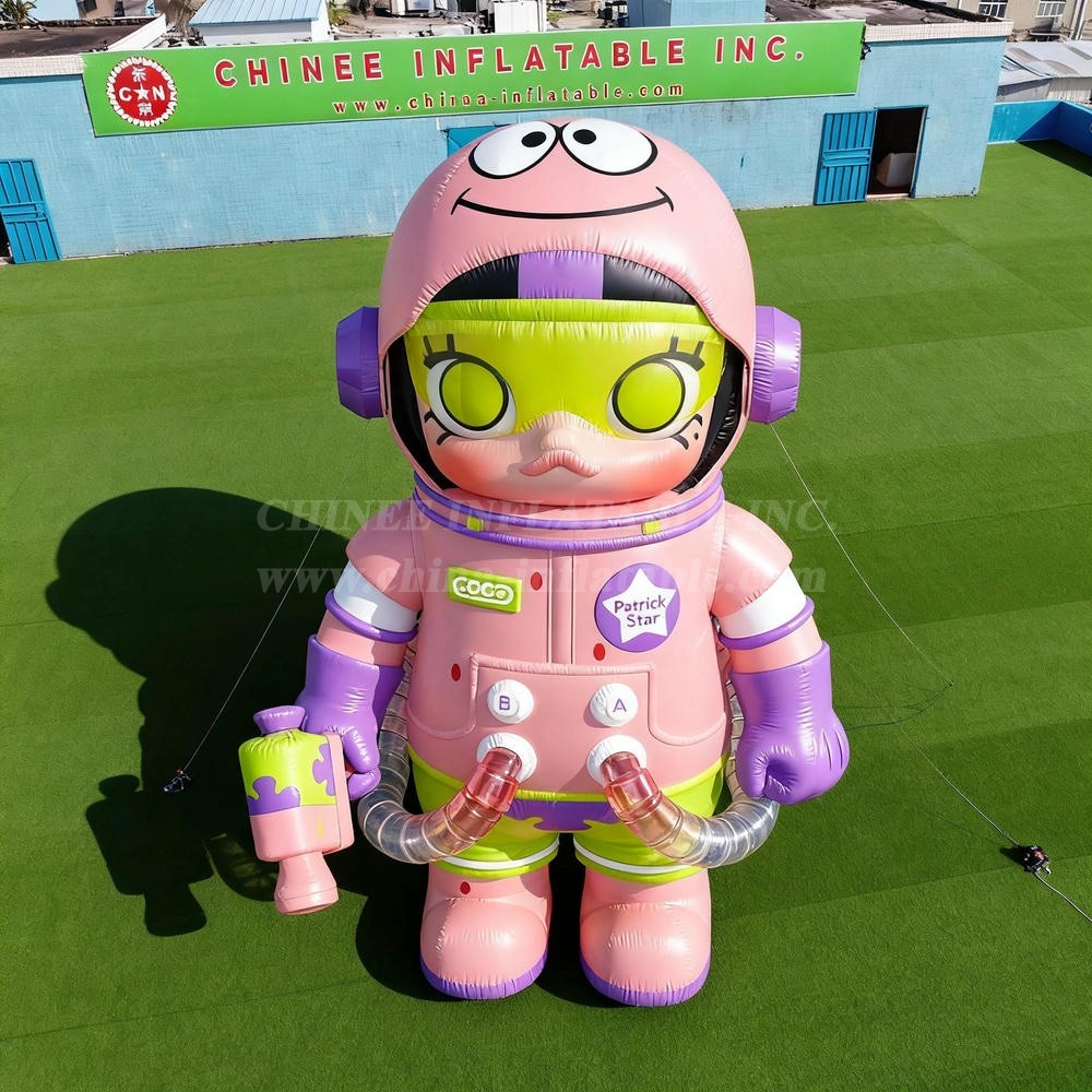 Cartoon3-197 Pink Astronaut Space Pop Mart Inflatable Cartoons