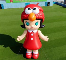 Cartoon3-202 Pop Mart Little Red Riding Hood Owl Hat Girl Inflatable Cartoons