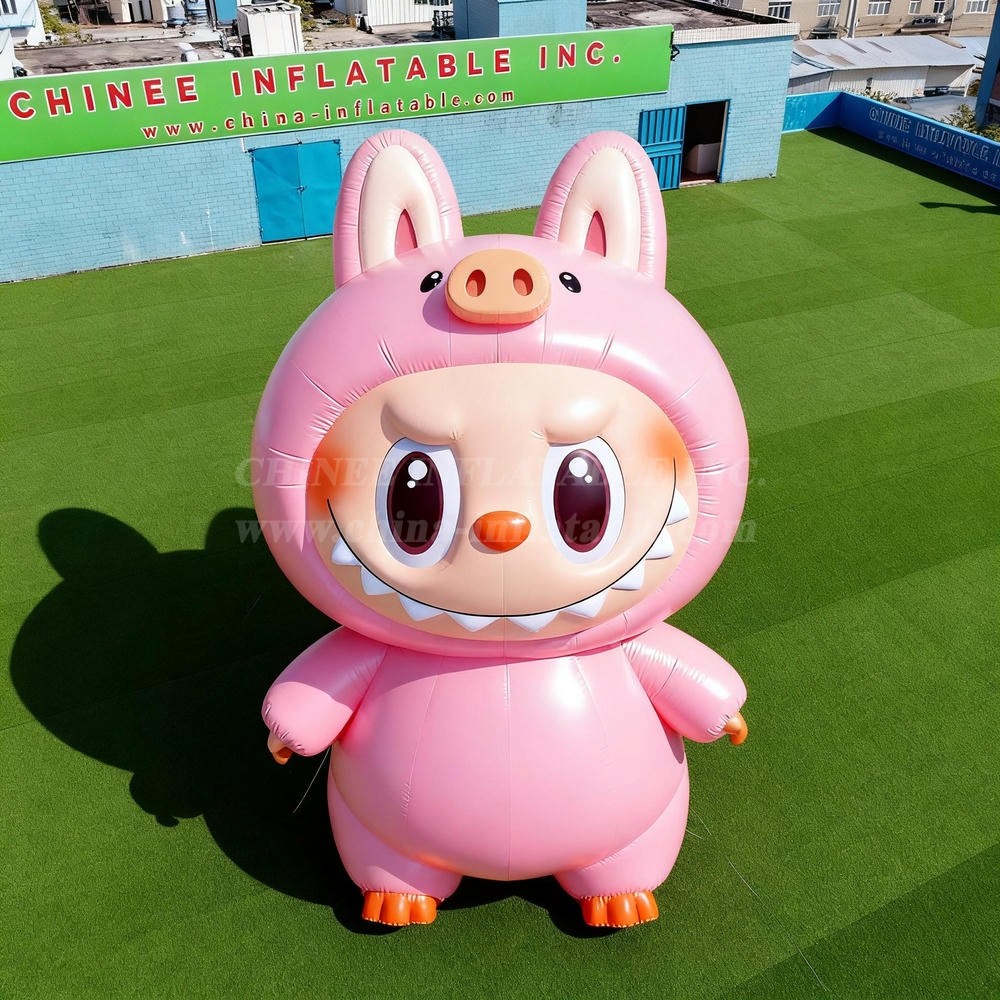 Cartoon3-209 Pop Mart Labubu Cute Pink Pig Character Inflatable Cartoons