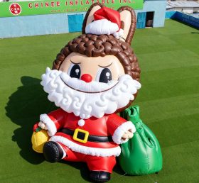 Cartoon3-212 Pop Mart Labubu Santa Claus Christmas Inflatable Cartoons