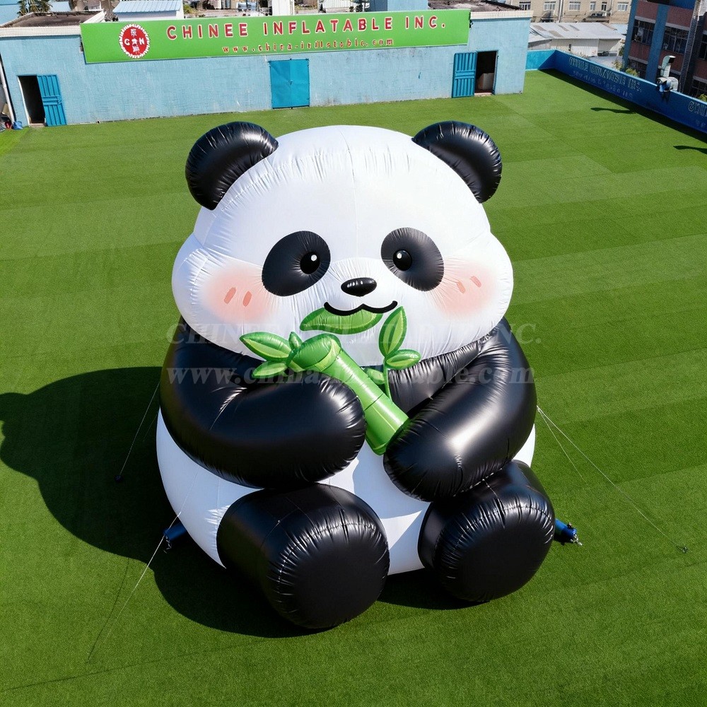 Cartoon3-221 Inflatable Panda Eating Bamboo