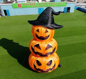 Cartoon3-225 Halloween Pumpkin Stack with Witch Hat Inflatable Model Product