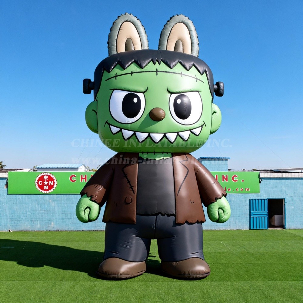 Cartoon3-236 Pop Mart Labubu Frankenstein Monster Inflatable Cartoon Character