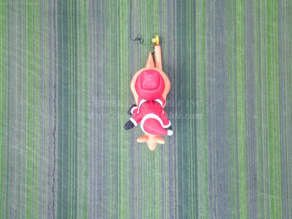 ID1-005A Inflatable Santa Riding a Kangaroo Christmas Decoration