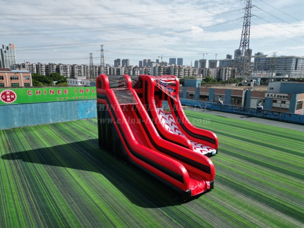 T8-7507 Inflatable NINJA Warped Wall Challenge & Slide