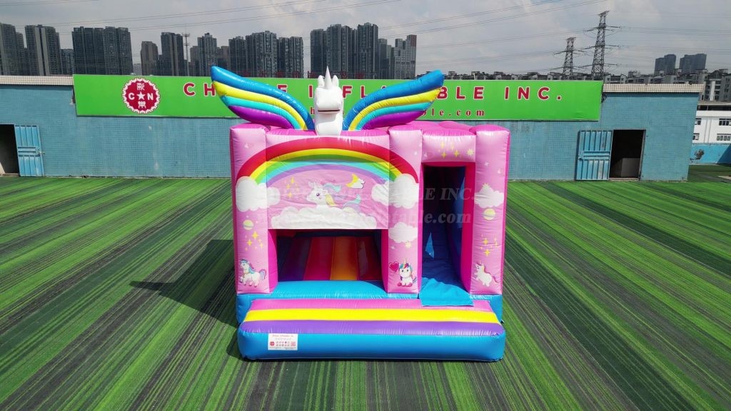 T2-8209 Rainbow Unicorn Inflatable Combos