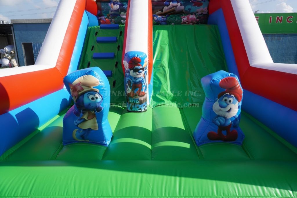 T2-4464E Smurf Theme Inflatable Combos