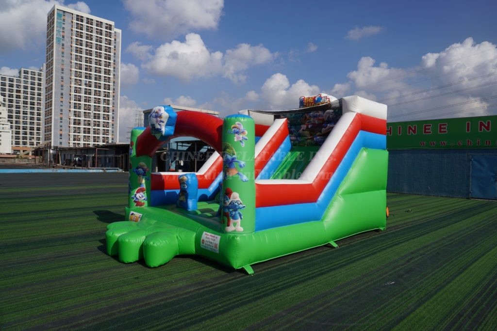 T2-4464E Smurf Theme Inflatable Combos