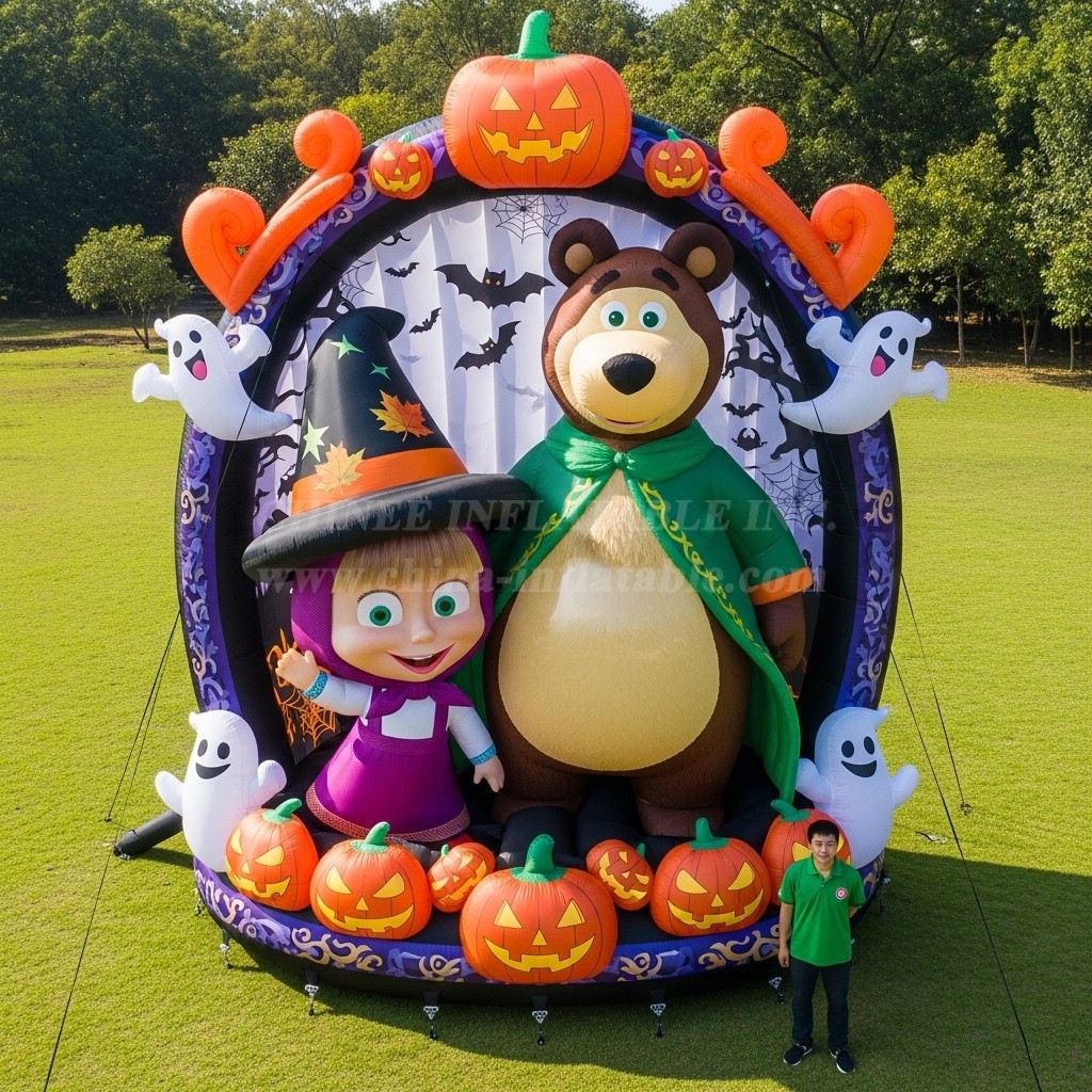 Cartoon3-373 Masha and The Bear Halloween Inflatable Cartoons
