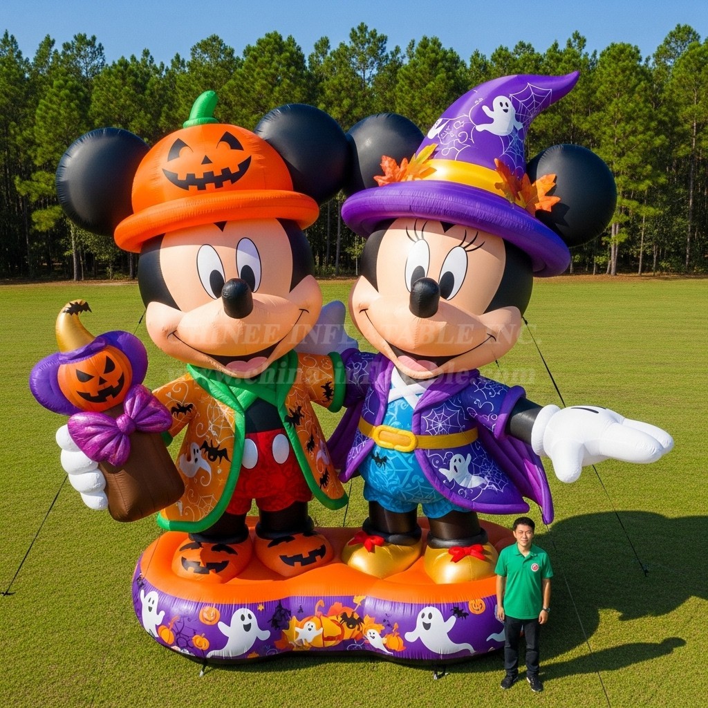 Cartoon3-404 Mickey & Minnie Halloween Inflatable Cartoons