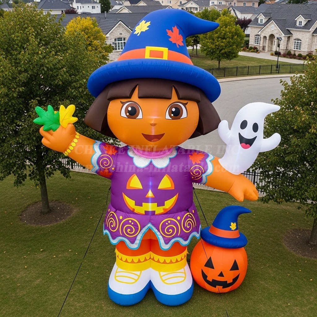 Cartoon3-406 Halloween Witch Dora Inflatable Cartoons