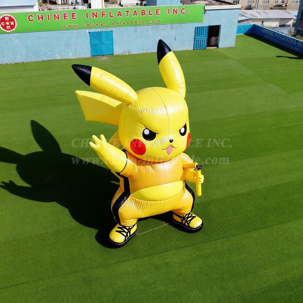 Cartoon3-473 Bruce Lee style Pikachu Inflatable Cartoons